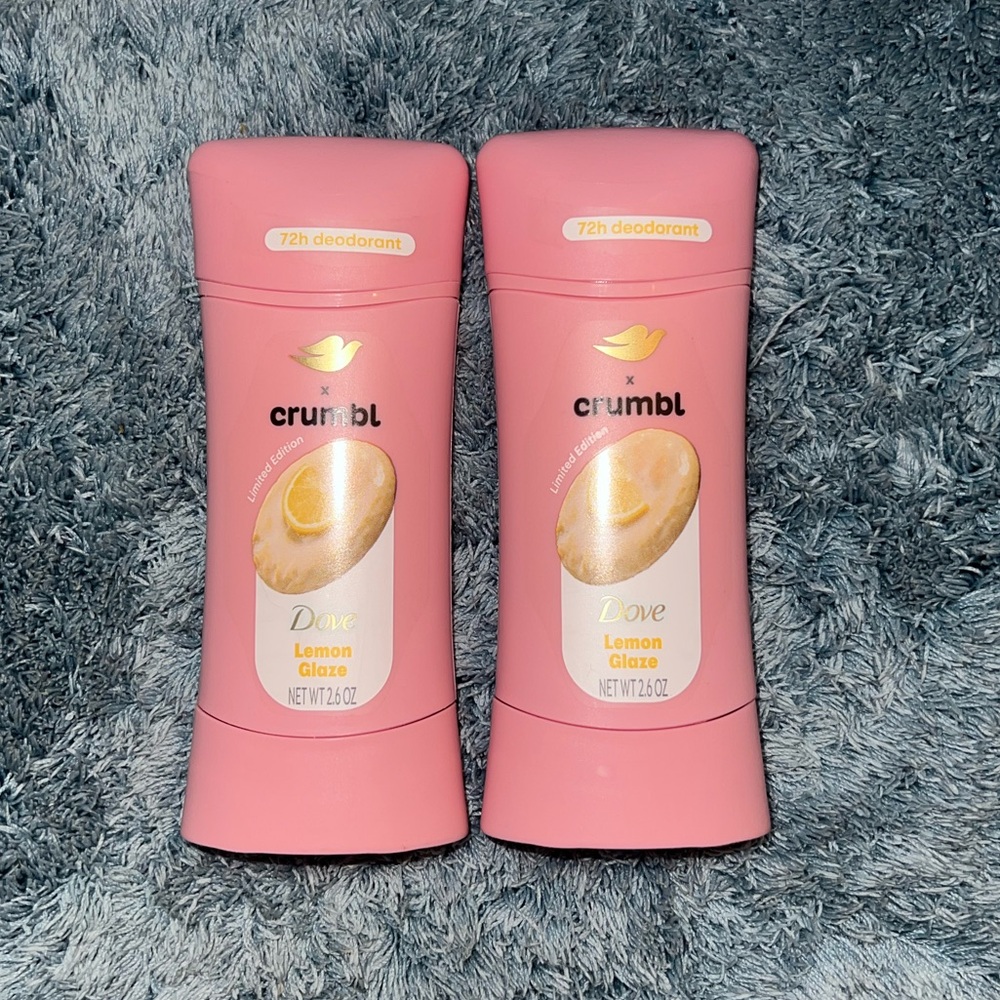 NWT Set of 2 Dove Crumbl Deodorant Stick Crumbl Lemon Glaze Aluminum Free